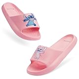 Disney Stitch Zehentrenner Badelatschen Kinder, Schlappen für Strand Schwimmbad - Geschenke für Mädchen (Rosa, 32-33 EU)