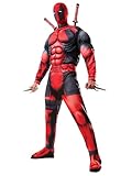 Rubie's 810109 Offizielles Marvel Deadpool Deluxe Kostüm für Erwachsene – Größe: XL, Rot Halloween