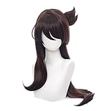 Anime Cosplay Perücke, Genshin Impact Perücke, mit Kostenloser Perückenkappe, für Halloween, Party, Karneval, Nachtleben, Konzerte, Hochzeiten (Beidou)