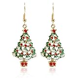BSLVWG Weihnachtsdekoration, Damen-Weihnachtsohrringe, Weihnachtsbaum/Schneemann/Schneeflocken-Ornamente, Schmuck, legierung, Geschenke für Frauen, Feiertagsfeier (01)