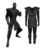 VintageCos Noob Saibot Kostüm Schwarz Outfit Samurai Kampf Kostüm Anzug für Herren, Schwarz, X-Large