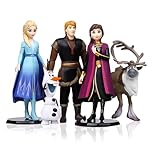 Frozen Tortendeko, 5 Stück Frozen Figuren Set, Mini Elsa Tortendeko EisköNigin Figuren Geburtstag PQKL-party Elsa Figur Frozen Cake Decoration Frozen Cake Topper Anna und Elsa Tortendeko for Mädchen