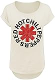 Red Hot Chili Peppers Distressed Logo Frauen T-Shirt beige S 100% Baumwolle Band-Merch, Bands