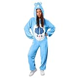 Rubie's 702764L000 Care Grumpy Bear Comfy-Wear-Kostüm-Overall mit Kapuze, Erwachsenengröße, Herren, Damen, wie abgebildet, Größe L