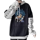 Genshin Impact Kaeya Hoodie Kaeya Cosplay Kostüm Bedruckt Langarm Sweatshirt Pullover Zipper Jacke Trainingsanzug für Frauen Männer