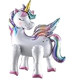 Einhornballon, Einhorn Luftballon, Einhorn Ballon Stehend, 3D Einhorn Luftballons, Folie Einhornballons XXL, Deko Einhorn Kindergeburtstag, Kindergeburtstag Deko Rosa, Geburtstags Party