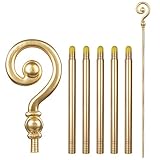 Boland 56608 - Bischofsstab 6-teilig, Länge 185 cm, Gold, Stock, Nikolaus, Accessoire, Verkleidung, Kostüm, Karneval, Mottoparty, Theater, Bühne
