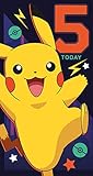 Danilo Promotions LTD Geburtstagskarte zum 5. Geburtstag, Pokemon Alter 5 Geburtstagskarte, Geburtstagskarte für Alter 5 Pokemon, 5. Geburtstagskarte