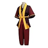 AIHERQG Airbender Prinz Zuko Cosplay Kostüm Anime Maßanfertigung Uniform(Men,3XL)