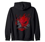 DJapan Cyberpunk Kapuzenjacke - Unisex - Erwachsene - Schwarz - S - Modern - Langarm - Pullover
