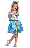 Disguise My Little Pony Rainbow Dash Classic Girls Costume, Blue & Rainbow, Medium (7-8)