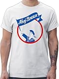 T-Shirt Herren - Karneval & Fasching - Ahoj Brause Kostüm Ahoj-Brause Verkleidung - L - Weiß - kölner Karnevals Shirt t fasnachts Oberteil karmeval Tshirt straßenkarneval Outfit Faschings