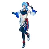 NUOQI Genshin Impact Ganyu Cosplay Kostüm Anime Ganyu Cosplay Outfit Full Set Halloween XS/S