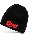 David Bowie Beanie Unisex Männer Frauen Schwarz Gestrickte Band CD-Hut One Size