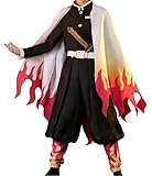 FCCAM Rengoku Kyoujurou Cosplay Kostüm Anime Kyoujurou Kimono Halloween vollständiger Satz, L