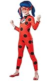Rubie's Offizielles Ladybug Miraculous Kostüm, Polyester, Rot, XL 9 a 10 Jahre