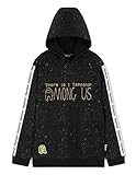 Among Us Hoodie Jungen - Gaming Kapuzenpullover für Jungen - Impostor Design (13-14 Jahre, Schwarz)