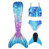 FOLOEO Cosplay-Badeanzug für Mädchen – Bikini-Set mit Fischschwanz und Monoflosse 2025