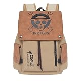 PQKL-party One Piece Rucksack One piece tasche Anime Rucksack One Piece Tasche Rucksack Cosplay Rucksack Anime Canvas College Bag Anime Schulrucksack Gedruckte Klappe Tagesrucksack