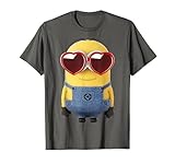 Minions Valentine's Day Dave Heart Glasses T-Shirt