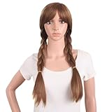 MapofBeauty Langen Zopf Cosplay Anime Perücke (hellbraun)
