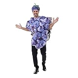 EraSpooky Lila Traubenbündel Kostüm für Erwachsene mit Hut lustiger Food Party Halloween Anzug…