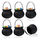 6Pcs Mini Halloween Eimer Süßigkeitenhalter, Halloween Süßigkeiten Eimer, Hexe Kessel Candy Eimer, Candy Halter Topf mit Griff Trick or Treat Bag, Candy Bucket Candy Kessel, für Halloween Party Deko