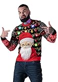 U LOOK UGLY TODAY Herren Weihnachtspullover Lustig Sweater Pulli Hässlich Xmas Strickpullover Weihnachtspulli mit weihnachtlichen Motiven für WeihnachtspartySanta ShineXXL