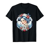 Glaube Liebe Hoffnung Tattoo Design mit Herz Rosen + Anker T-Shirt