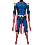 COSUNION Homelander-Kostüm für Herren mit Umhang Ben Soldat Cosplay Kostüm Halloween Homelander Kostüm (komplettes Set, M)