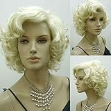 Bluelover Blonde Mode Lockige Perücke Cosplay Haar Volle Perücken Heiße Art Kurz