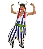 Ikumaal Gallier-Kostüm, To08 XL, mit Helm und Zöpfen!, für Erwachsen-e Männer Frau-en, Kostüm-e Fasching Karneval Fasnacht Faschingskostüm-e Karnevalskostüm-e