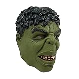 TZLCOS Hulk Deluxe Reality Show Latex Helm Maske Vollgesichtsmaske Cosplay Requisite Halloween Party Kostüm Zubehör (Grün)