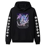 keepmore Genshin Impact Hoodie Anime Raiden Shogun Cosplay Kostüm Pullover Langarm Sweatshirt Jacke Mantel für Damen Herren