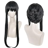 Dunkelbraune Perücke für Yor Forger 2# Cosplay-Perücke SPY×FAMILY Kostüm Herren Lange Anime-natürliche weiche Party-Haarperücken mit Perückenkappe