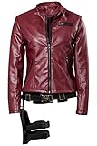 agfosa Claire Redfield Cosplay Made in Heaven Jacke RE Remake Kostüm Claire Outfit Rot