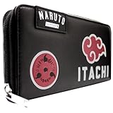 Akatsuki Itachi Sharingan Spiegelrad Auge Portemonnaie Clutch Münzfach & Kartenhalter, Schwarz