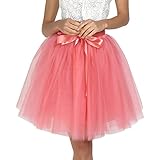 Generisch Karneval Kostüm Damen a Linien Tüllrock Mesh Midirock Ballettrock Tutu Rock Hoch Taillierter Reifrock Tütü Rock Dehnbaren Retro Faltenrock Faschingskostüme