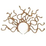 Floatdream Medusa Haarband, Schlangen Kopf, Modische Stirnbänder, für Party, Cosplay, Kostüm Dekoration, Unisex(Gold)