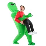 Morph Kostüm Aufblasbar Alien Entführte, Aufblasbares Alien Kostüm, Huckepack Kostüm Alien und Entführte, Alien Aufblasbar Kostüm in Einheitsgröße erhältlich