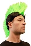 WIG ME UP - LM-420-P103/PC15B Karneval: Perücke Punk Mohawk Irokese Iro Anarchie grün