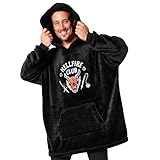 Stranger Things Hoodie Decke für Männer und Teenager, Hellfire Club Fleece Hoodie Decke mit Ärmeln - Geschenke für Männer