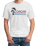 Corona California Vintage Retro Herren T-Shirt 4XL Weiß