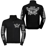 Auf alte Götter und Gute Freunde - Jacke Stehkragen S-XXXL, Met Saufen Wotan Odin Wikinger Freundschaft Böhse Tattoo Fan (DE/NL/SE/PL, Alphanumerisch, XL, Regular, Regular, schwarz)