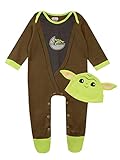 Star Wars Baby Jungen Schlafstrampler und Hut gesetzt The Mandalorian Baby Yoda Mehrfarbig 74