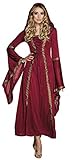 Boland - Erwachsenen-Kostüm Lady Gwendolyn, langes Kleid mit Kapuze, Mittelalter-Dame, Königin, Set, Karneval, Mottoparty