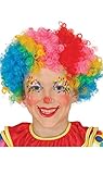 FIESTAS GUIRCA | Bunte Clown Perücke für Kinder (Einheitsgröße) - Kostümzubehör für Regenbogen- und Karnevalspartys - Ideal für Kinder und Erwachsene an Halloween und Feiern - Mehrfarbig
