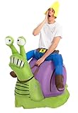 Spooktacular Creations Aufblasbares Halloween-Kostüm Gnom Ride On Snail Aufblasbares Kostüm – Erwachsene, Unisex, Einheitsgröße
