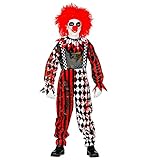 W WIDMANN MILANO Party Fashion - Kinderkostüm Killer Clown, Overall mit Kragen, blutverschmiert, Horror, Psycho, Killer, Halloween