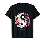 Kitsune Sakura Blumenblüte in Ying Yang Sakura Ästhetik T-Shirt